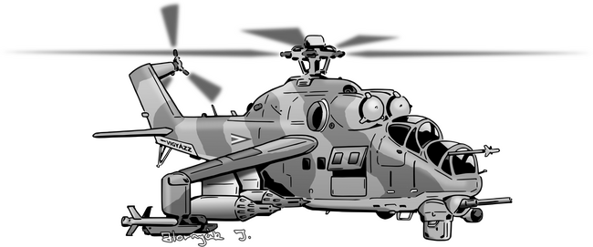 Harci helikopter (szürke)
