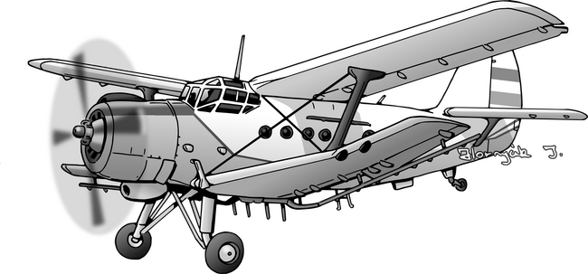 AN-2 repülőgép (szürke)