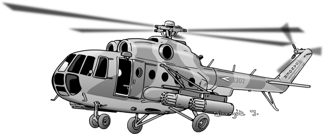 MI-8 helikopter (szürke)