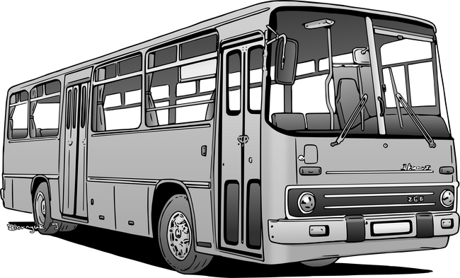 Ikarus 266 busz (szürke)