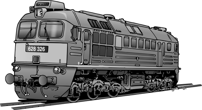 M62 ˝Szergej˝ mozdony (szürke)