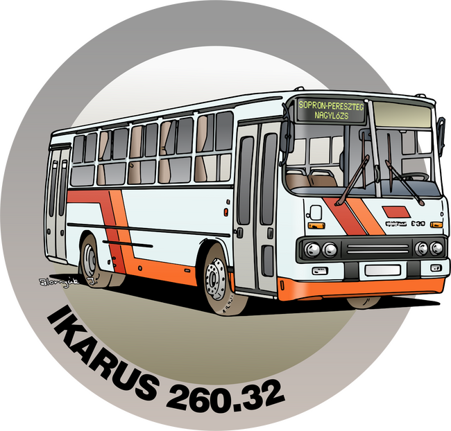 Ikarus 260 busz (körben)