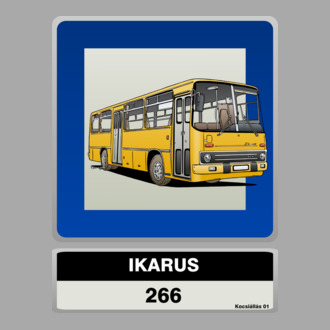 Ikarus 266 buszmegálló tábla