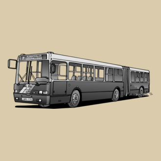 Ikarus 435 csuklós busz (7-es, szürke)